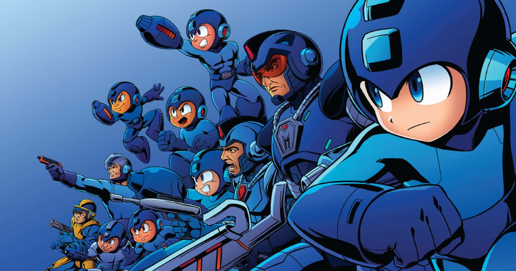 Iconic Megaman in Action
