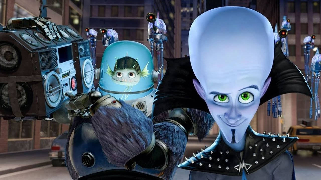Megamind And Minion With Machine Wallpaper