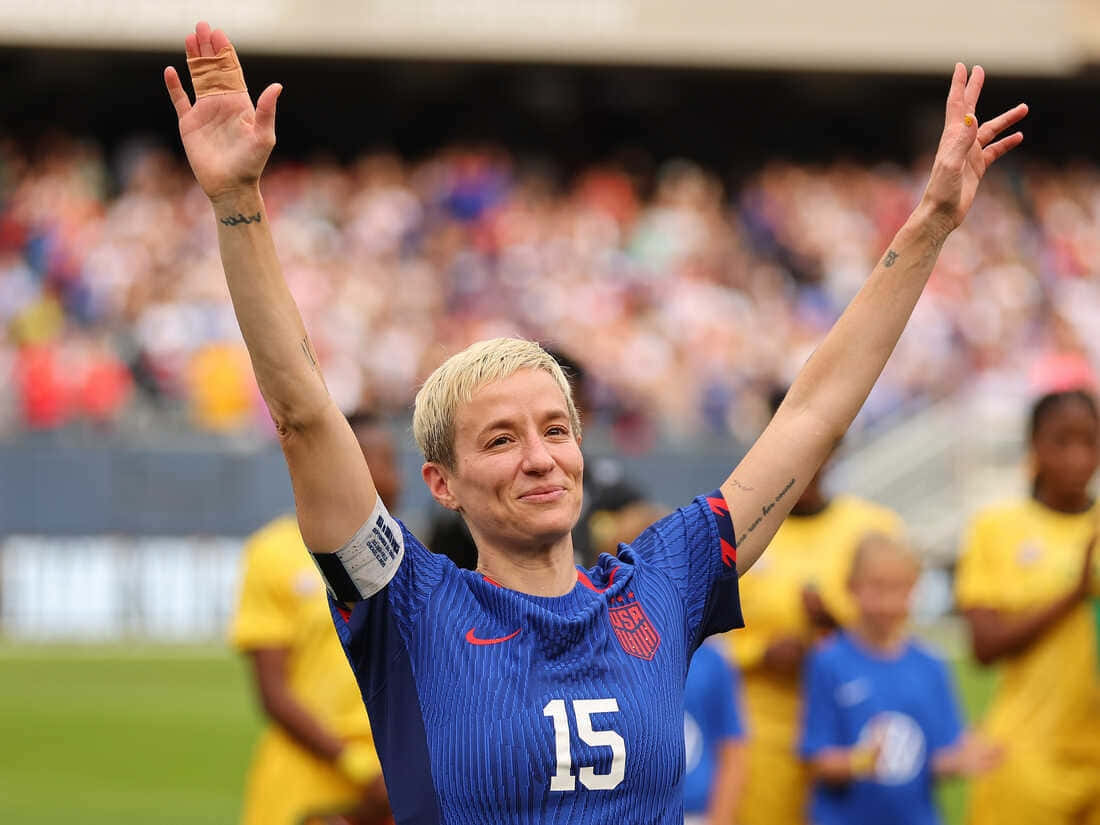 Megan Rapinoe Viering Van Overwinning Achtergrond