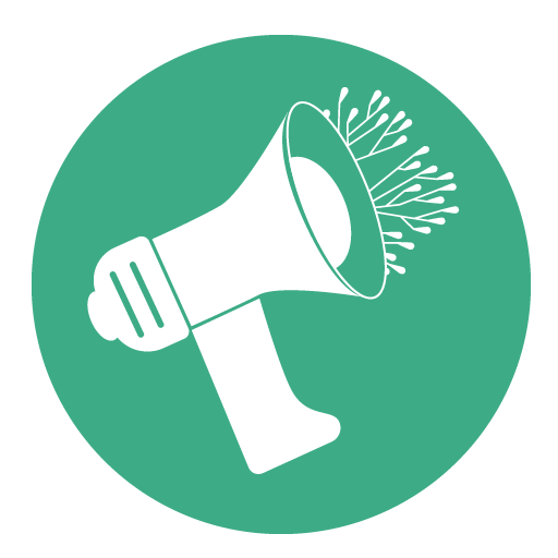 Megaphone Icon Green Background PNG