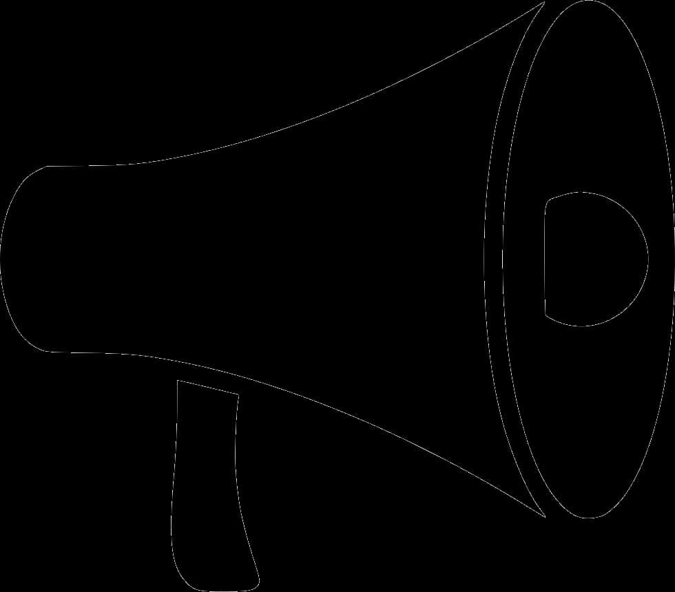 Megaphone Silhouette Outline PNG