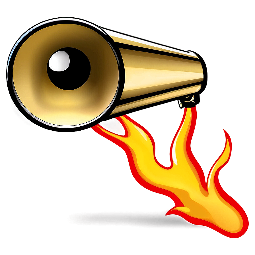 Megaphone With Flames Png Fce45 PNG