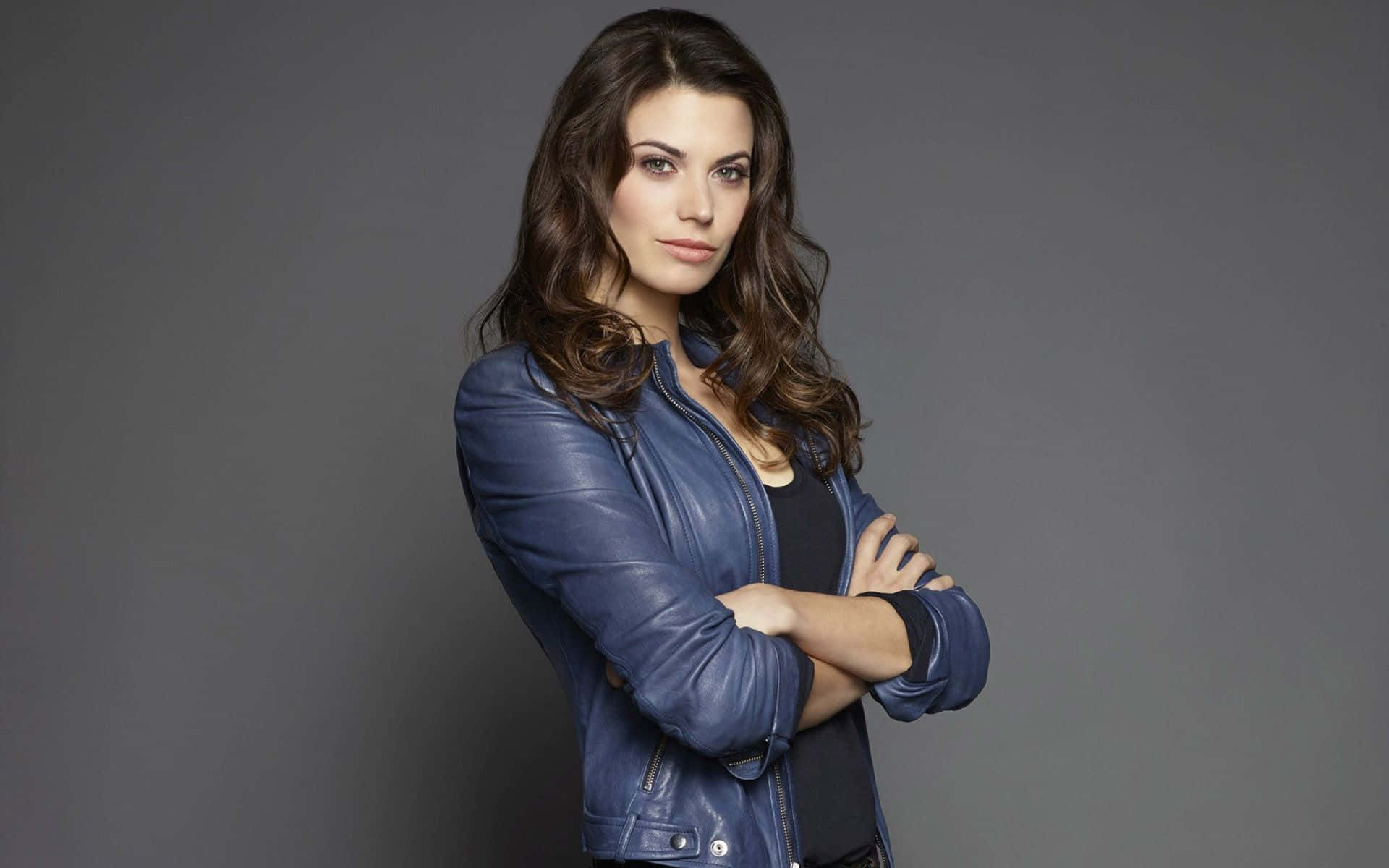 Meghan Ory Confident Pose Wallpaper