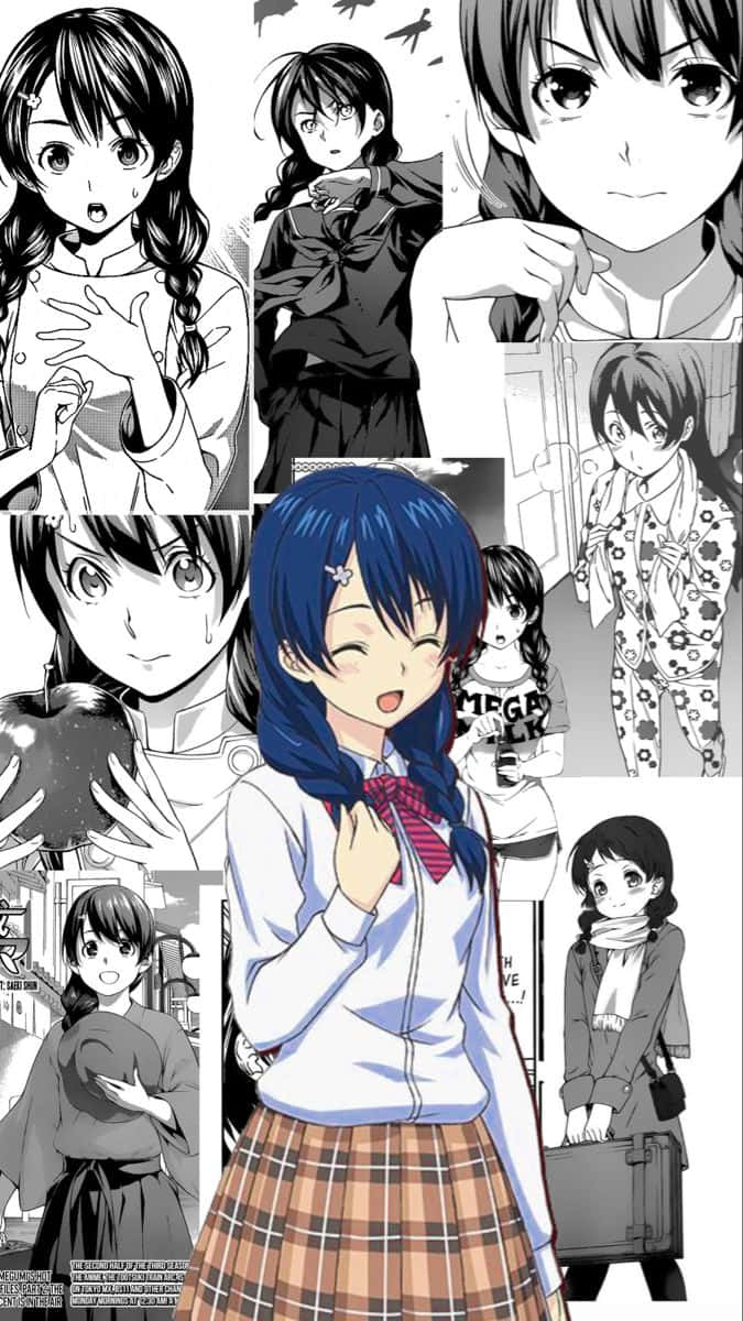 Megumi Tadokoro Collage Achtergrond