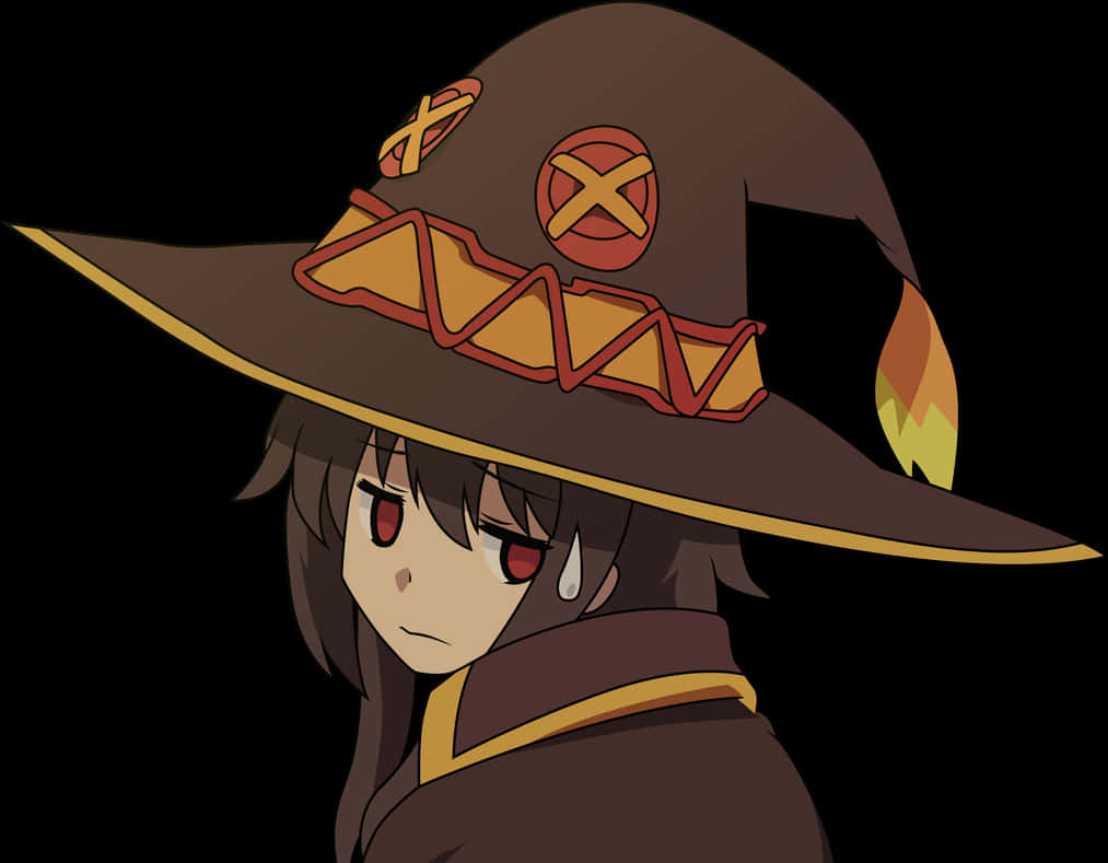 Megumin Anime Character Portrait PNG