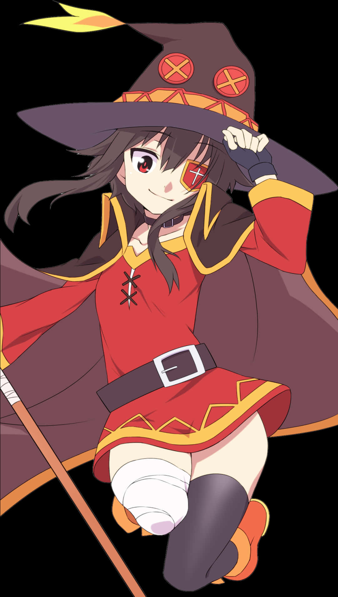 Megumin Anime Character Pose PNG