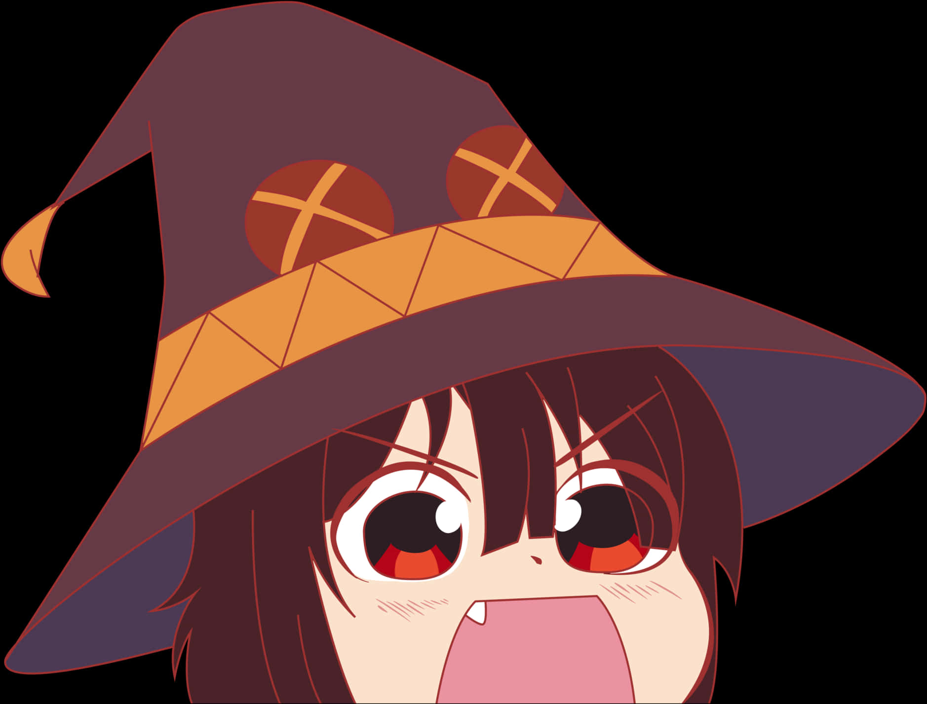 Megumin Anime Character Shouting PNG