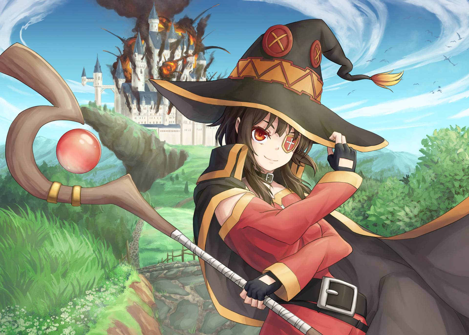 Megumin, the Arch-Wizard of the Crimson Demon Clan Wallpaper