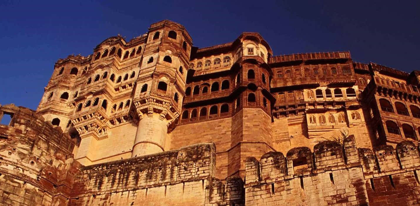 Mehrangarh Fort Imposing Structure Wallpaper