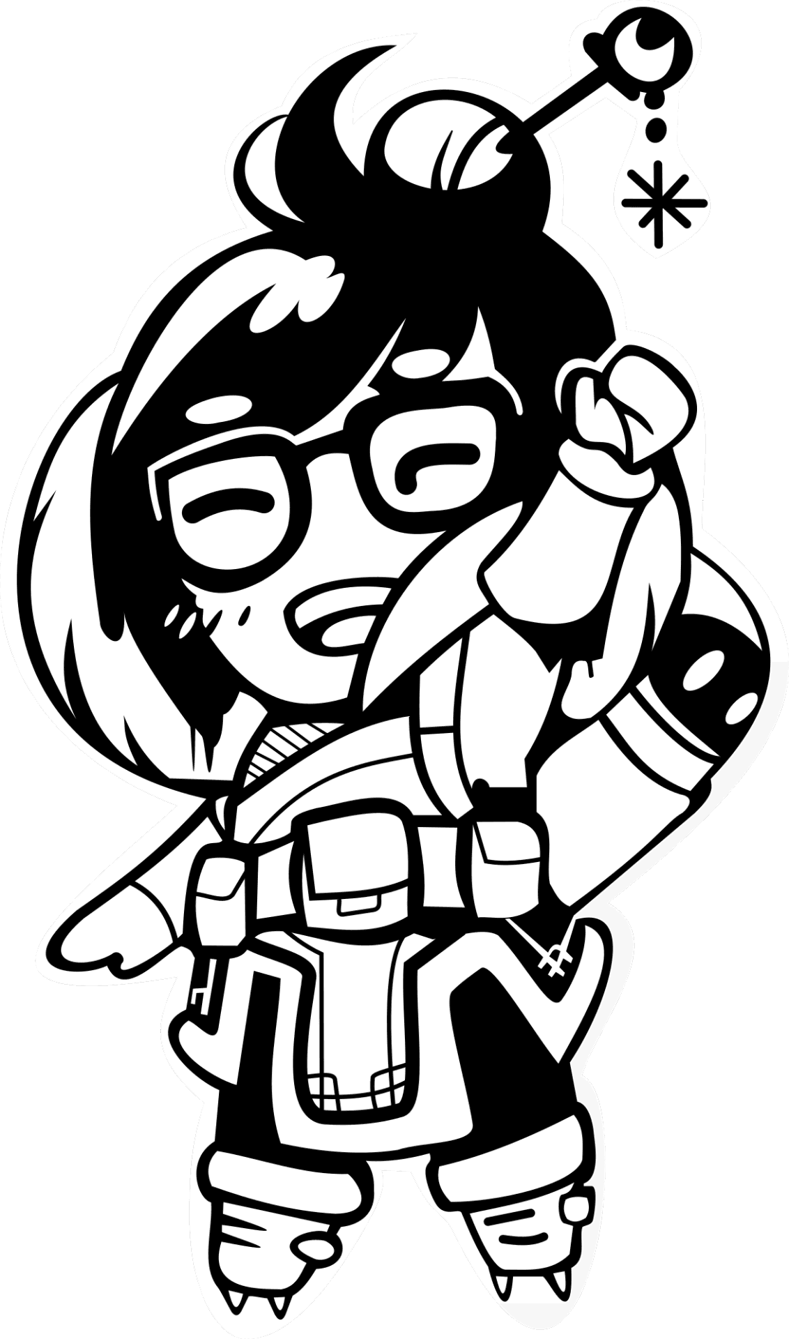 Mei Overwatch Chibi Character Art PNG