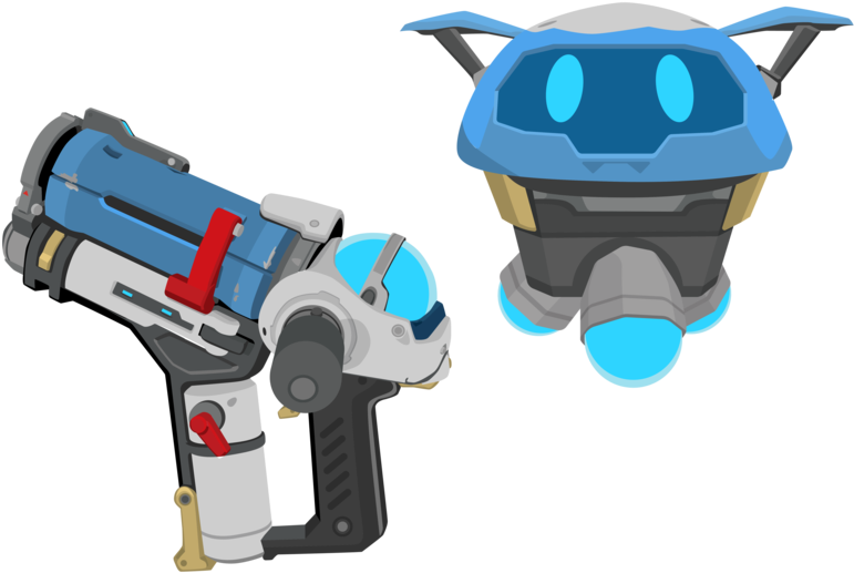 Mei Overwatch Weaponand Robot PNG