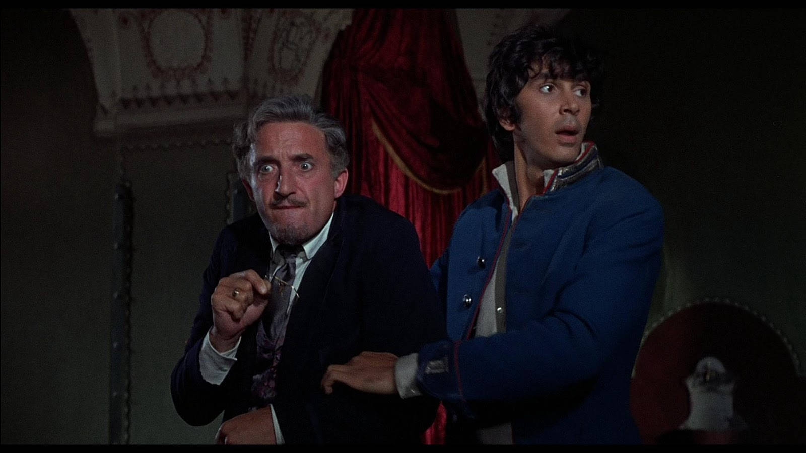 Mel Brooks And Frank Langella In The Twelve Chairs Wallpaper