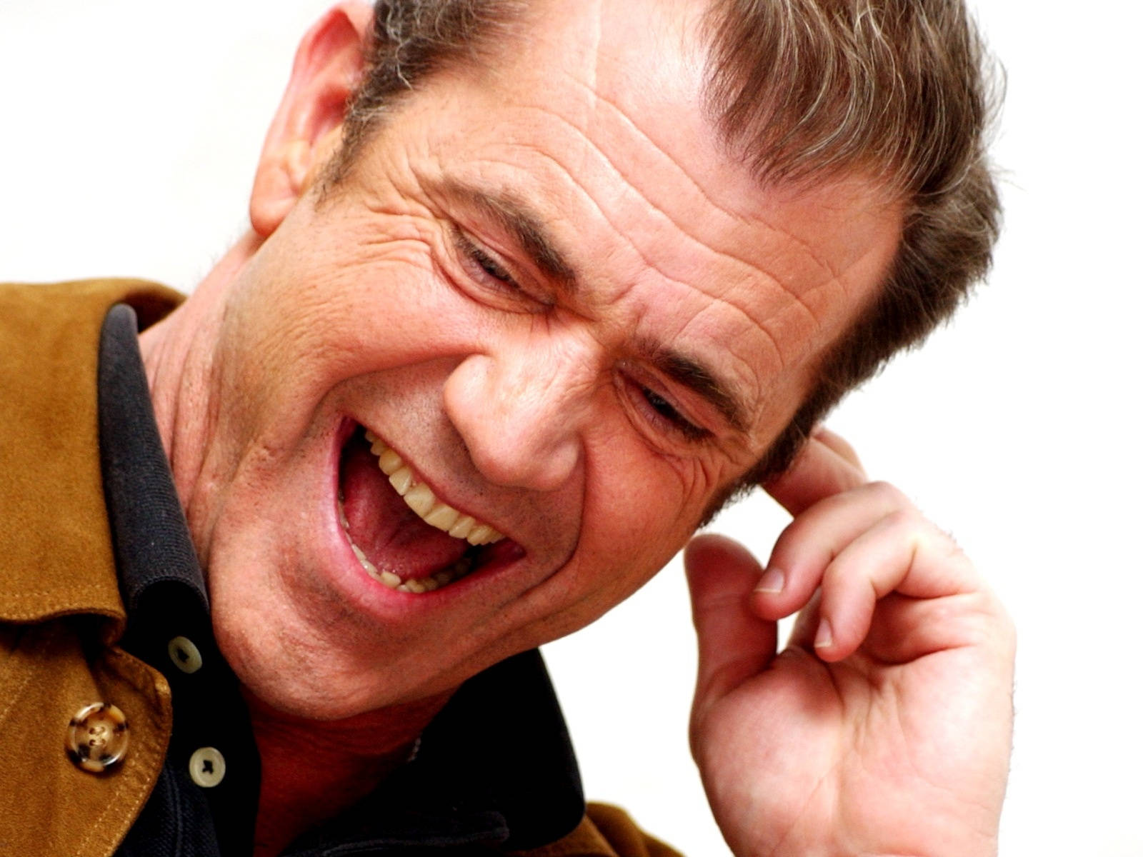 Mel Gibson Laughing Hard