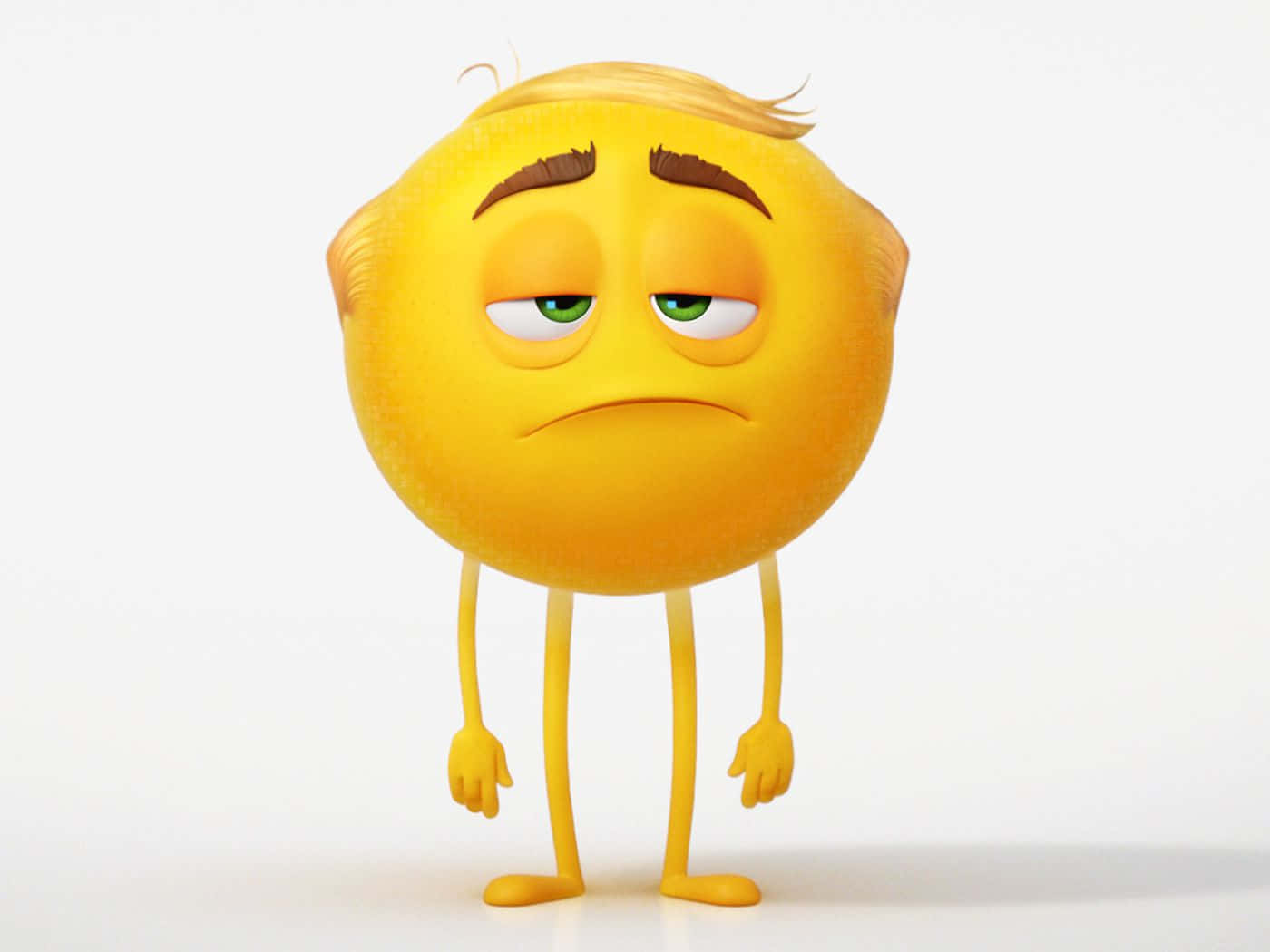 Mel Meh's ansigt i Emoji-filmen Wallpaper
