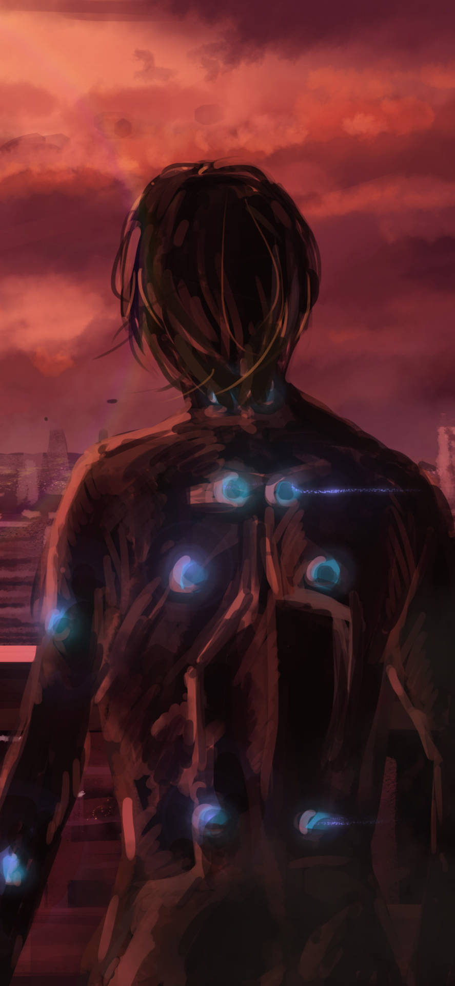 Melancholic Futuristic Gantz Background
