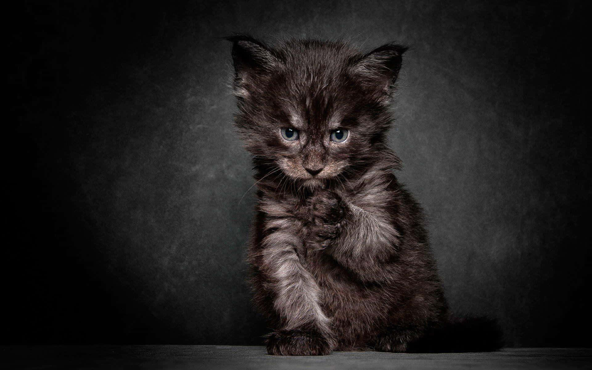 Portrait De Chaton Mélancolique Fond d'écran