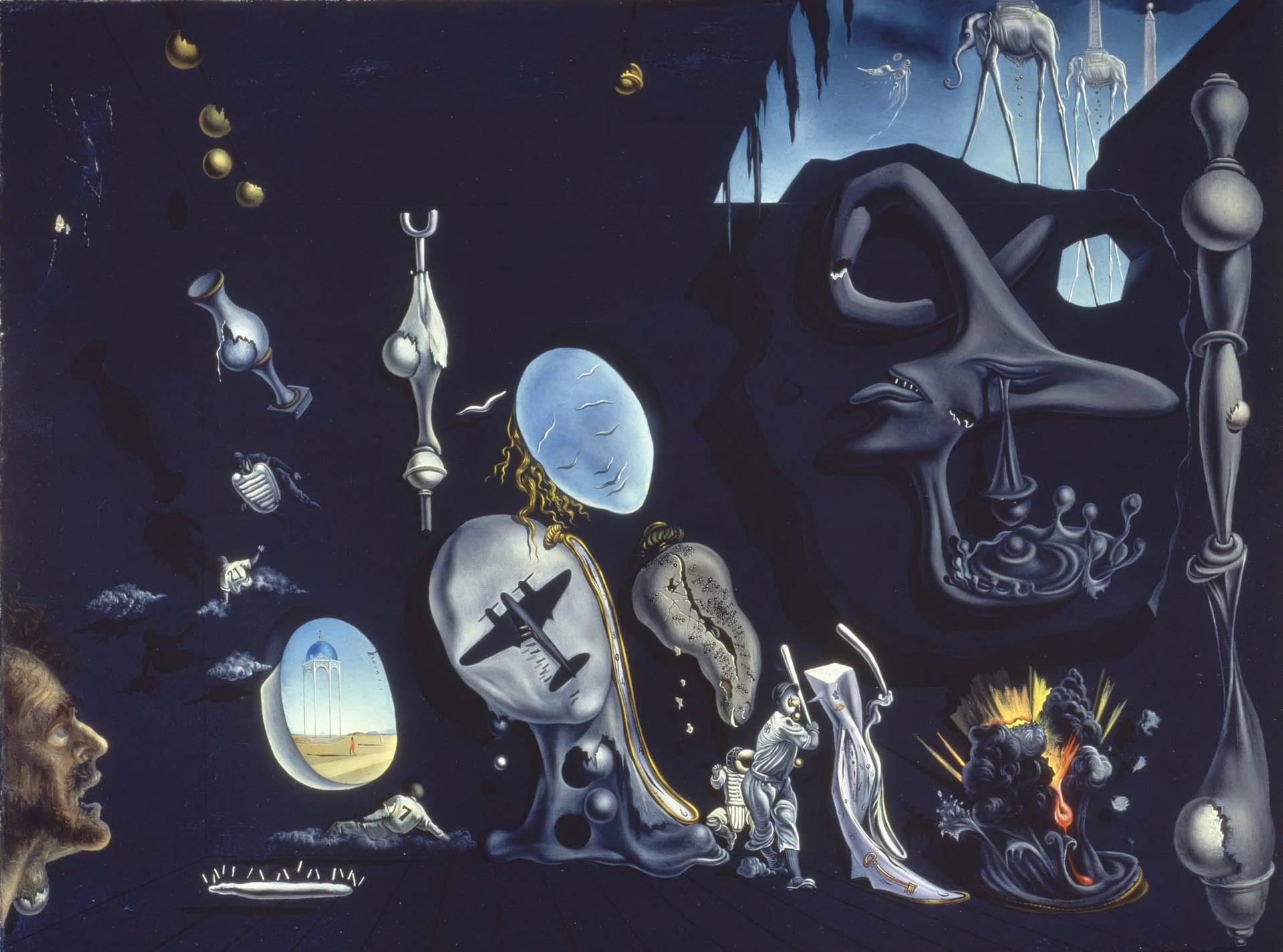 Melankolske kunstværker af Salvador Dali Wallpaper