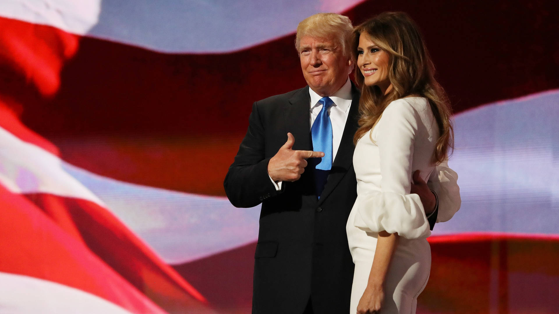 Melania og Donald Trump som baggrundsbilleder. Wallpaper