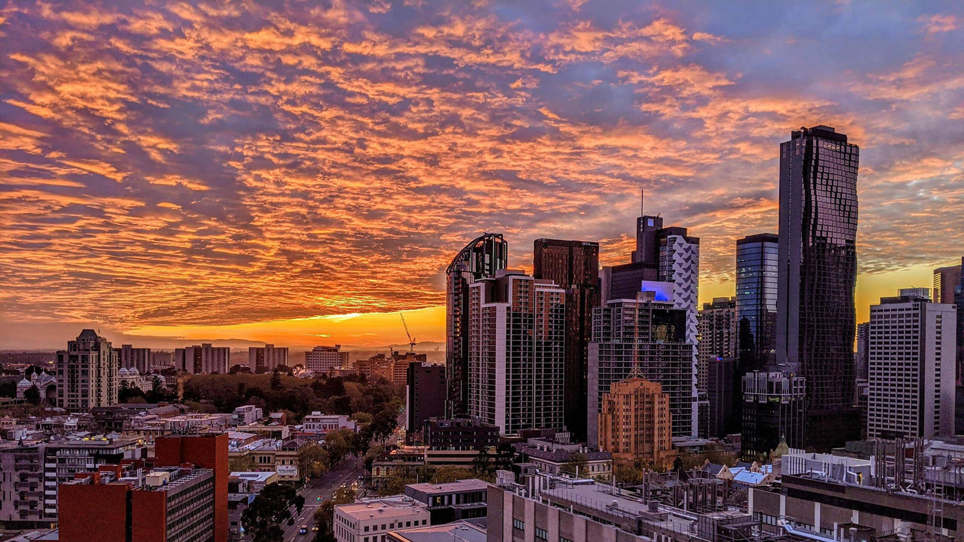 Melbourne Australia During Sunrise Wallpaper