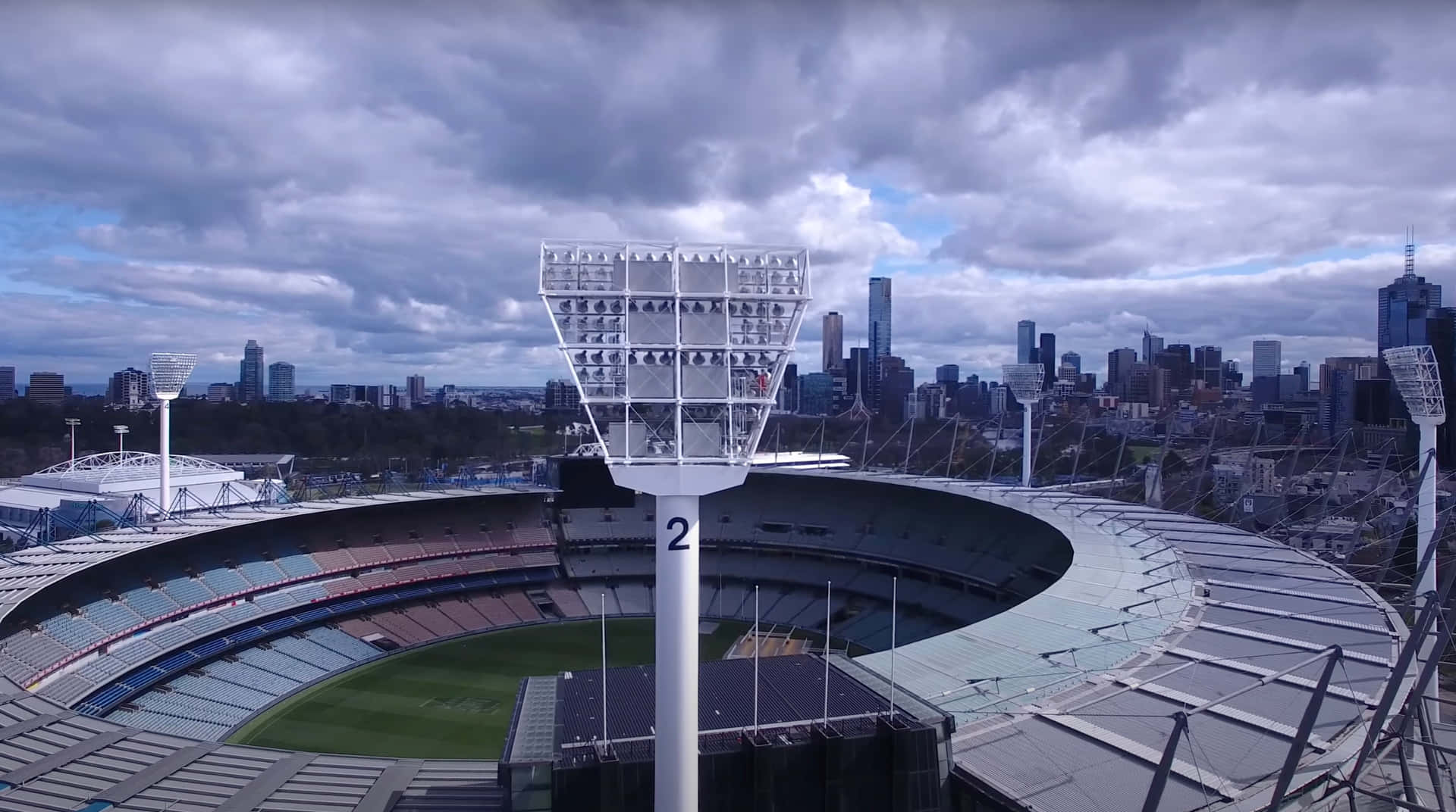 Melbourne Cricket Ground Luchtfoto Achtergrond