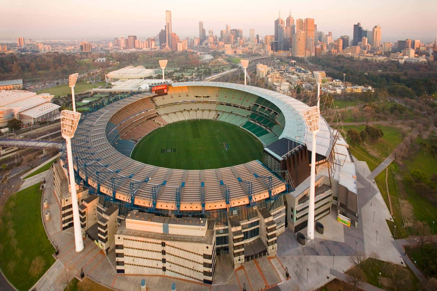 Melbournen Krikettistadionin Ilmakuva Taustakuva