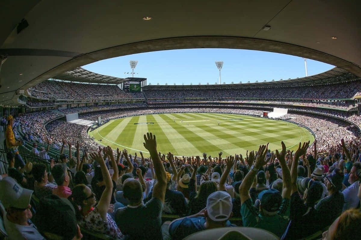 Melbourne Cricket Ground Crowd Cheering Wallpaper