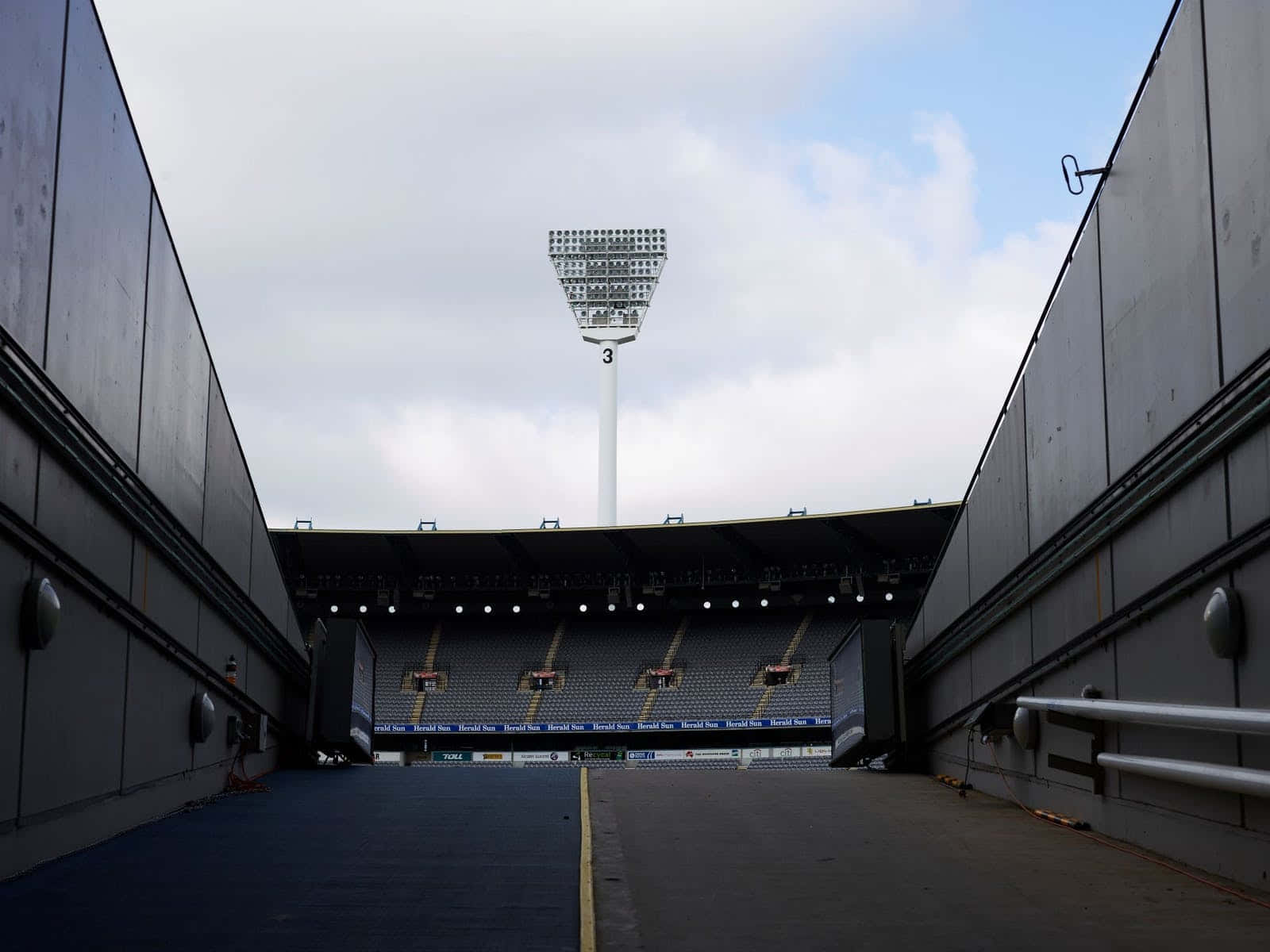 Melbournen Krikettistadionin Sisäänkäynnin Näkymä Taustakuva