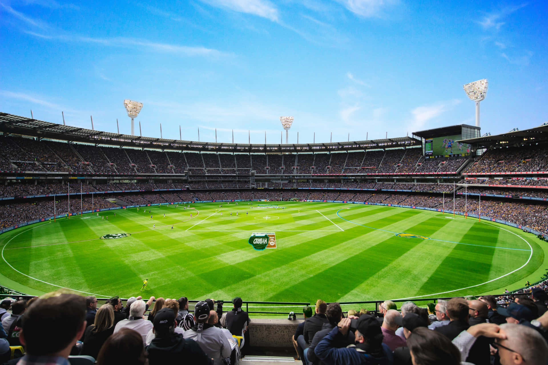 Melbournen Cricket Groundin Ottelupäivä Taustakuva