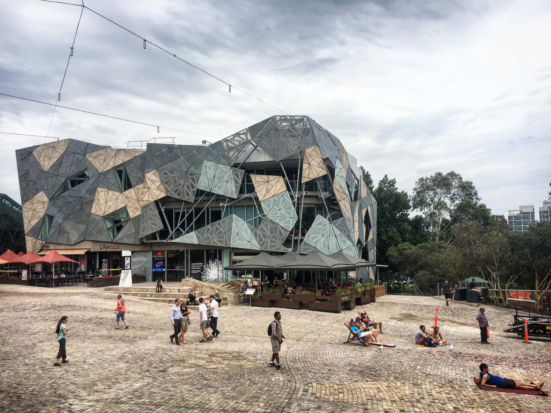 Melbourne Federation Square Architecture Wallpaper