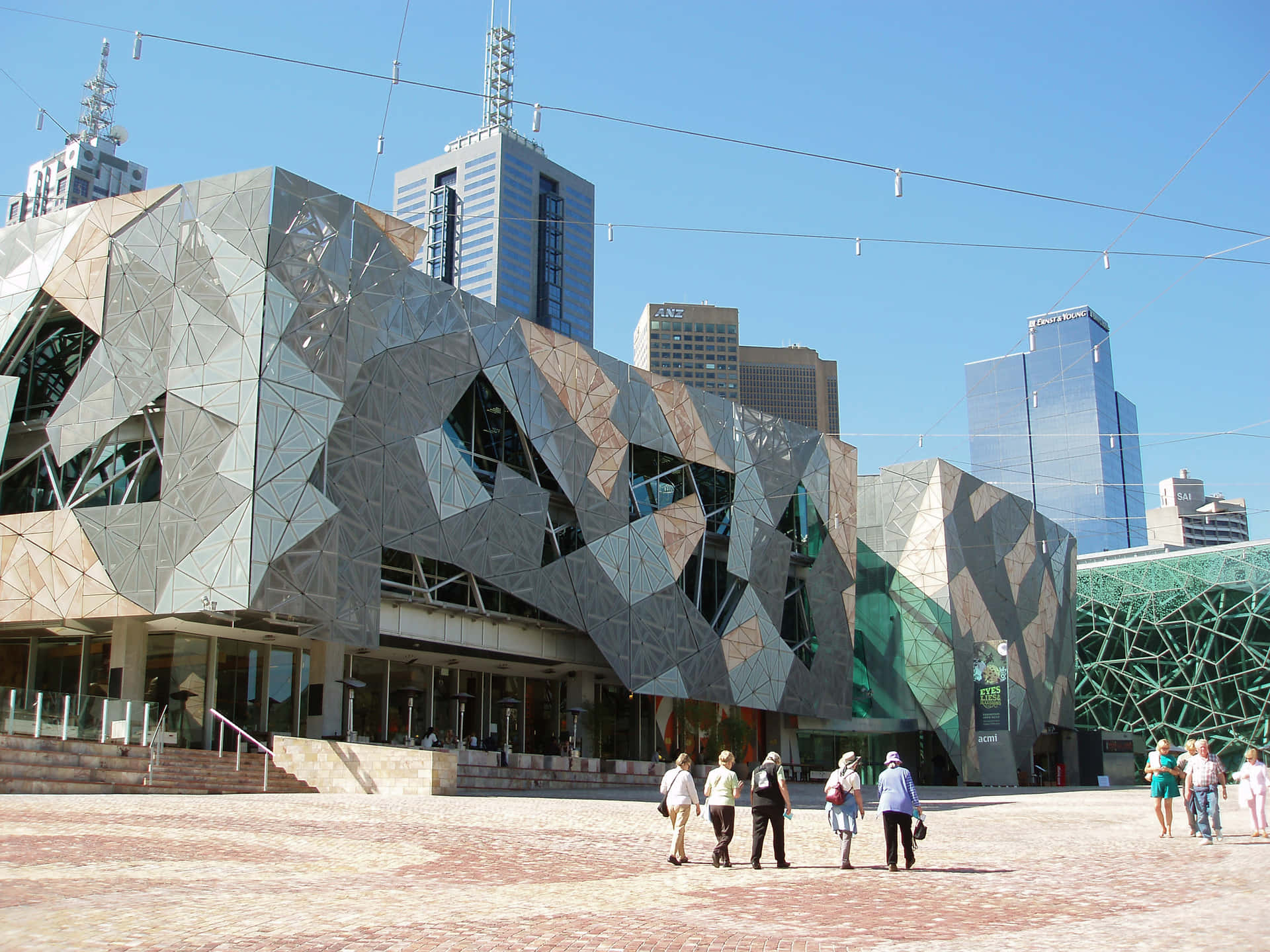 Melbourne Federation Square Architecture Wallpaper