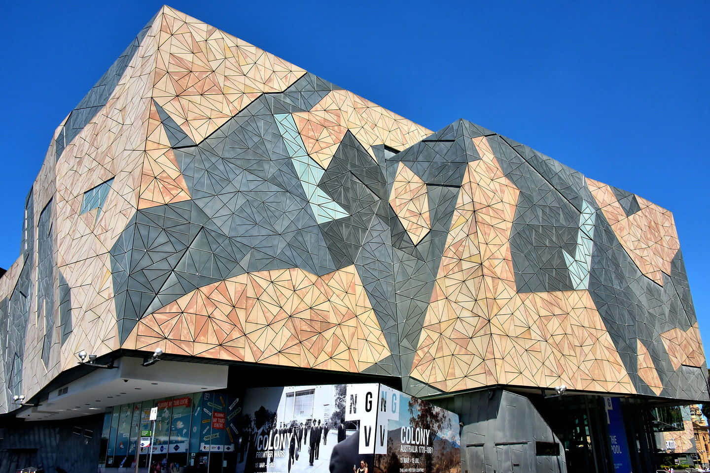 Melbourne Federation Square Deconstructivist Architecture Wallpaper