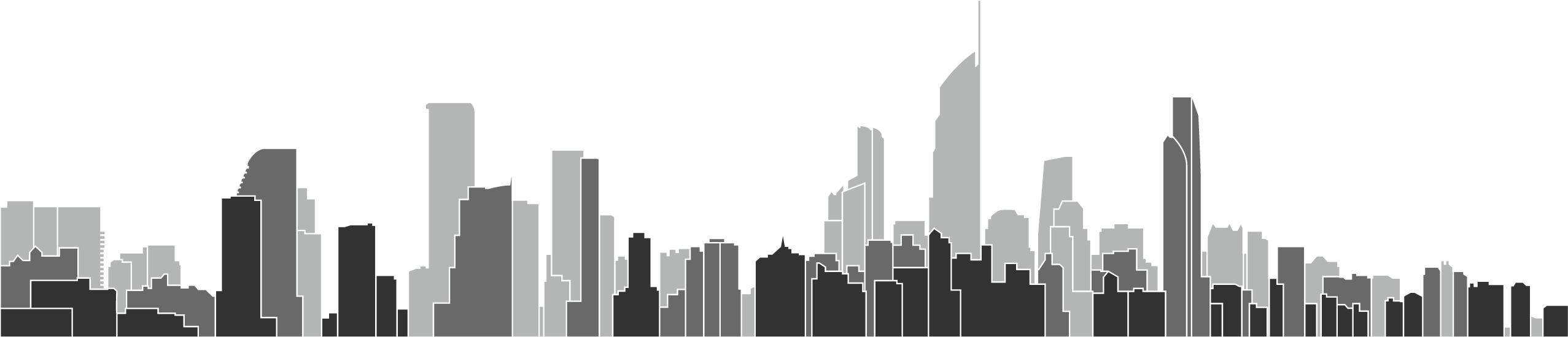 Melbourne Skyline Silhouette PNG