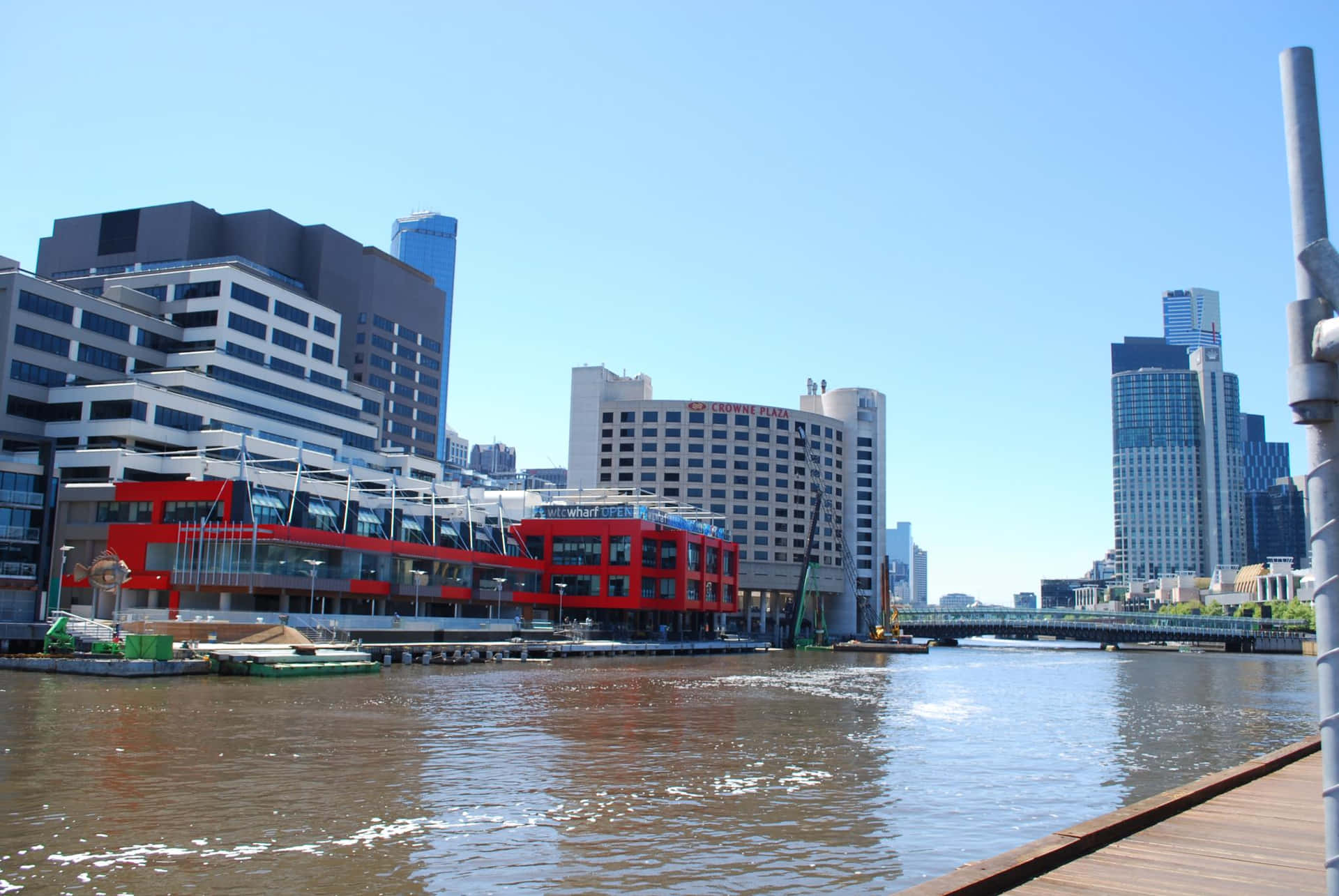 Melbourne South Wharf Riverfront Wallpaper