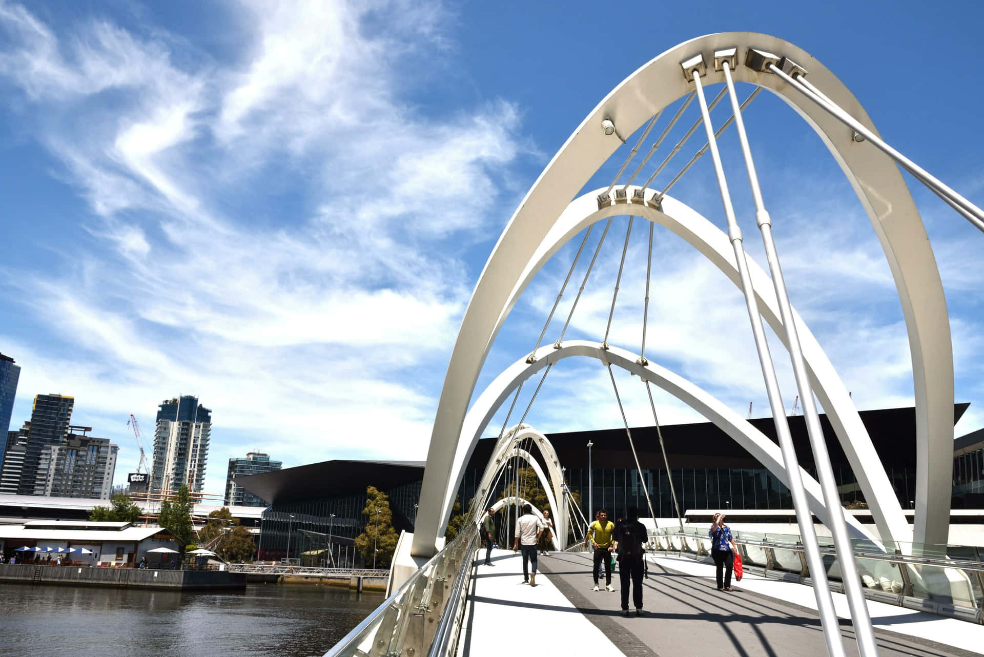 Jembatan Seafarers Melbourne South Wharf Wallpaper