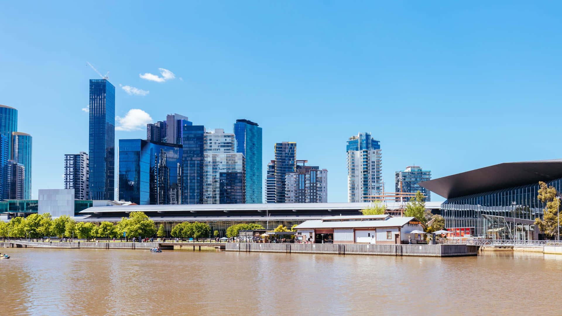 Melbourne South Wharf Skyline Wallpaper