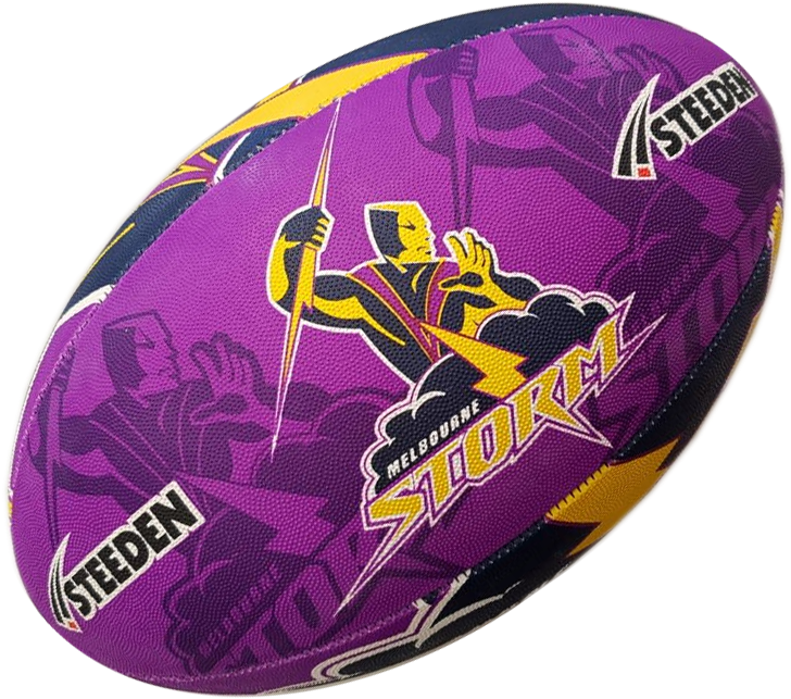 Melbourne Storm Rugby League Ball PNG