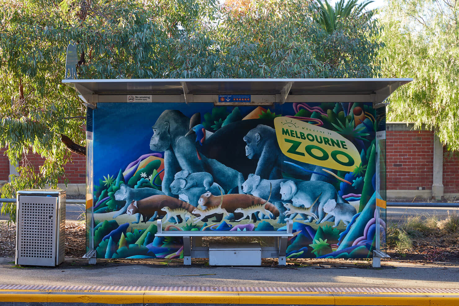 Melbourne Zoo Bus Stop Artwork Wallpaper