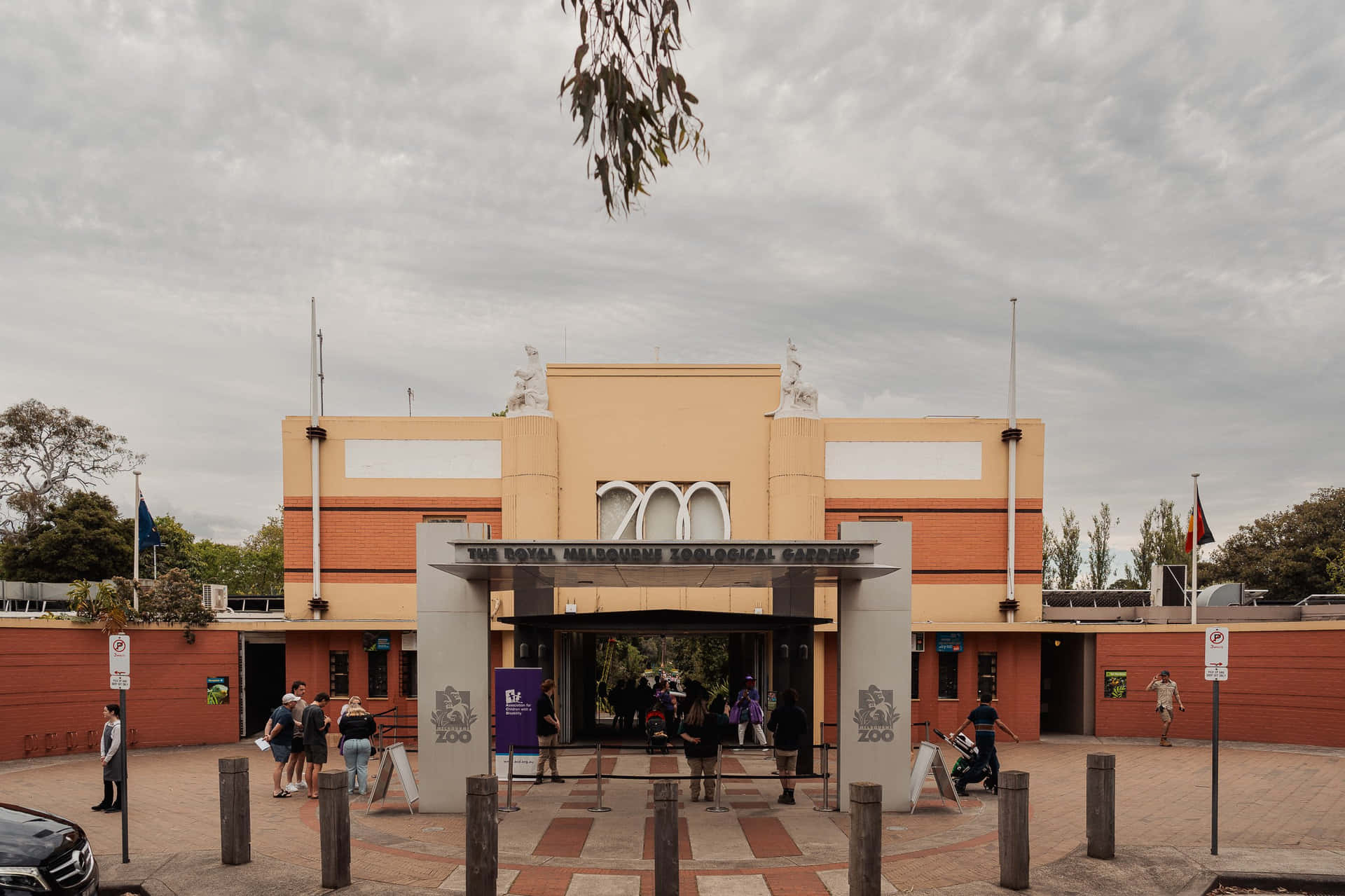 Download Melbourne Zoo Entrance Architecture Wallpaper | Wallpapers.com