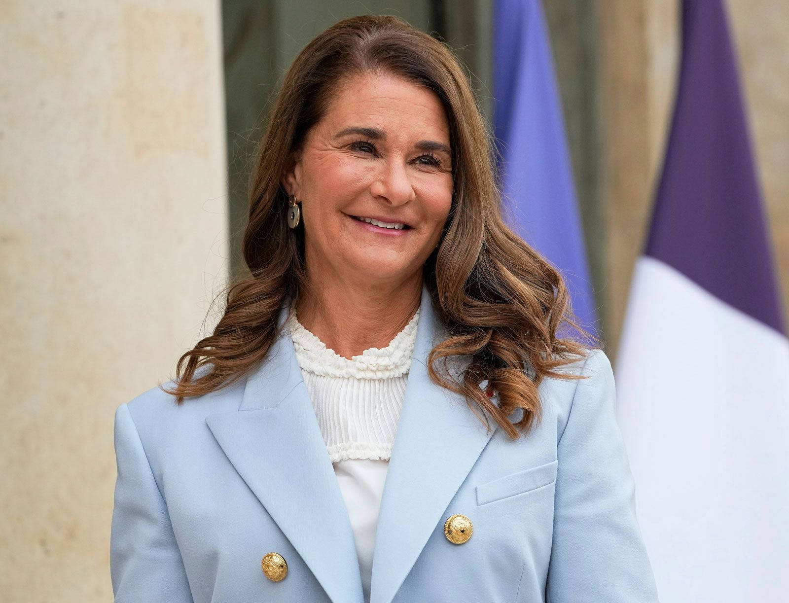Melinda French Gates In A Baby Blue Blazer Picture