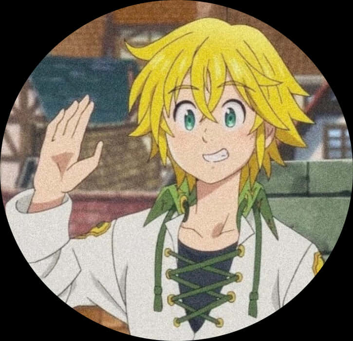 Meliodas Anime Character Greeting PNG