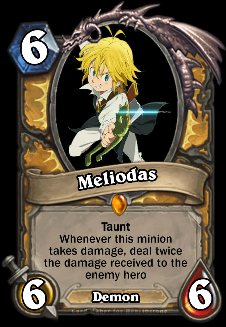 Meliodas Fan Made Card Art PNG