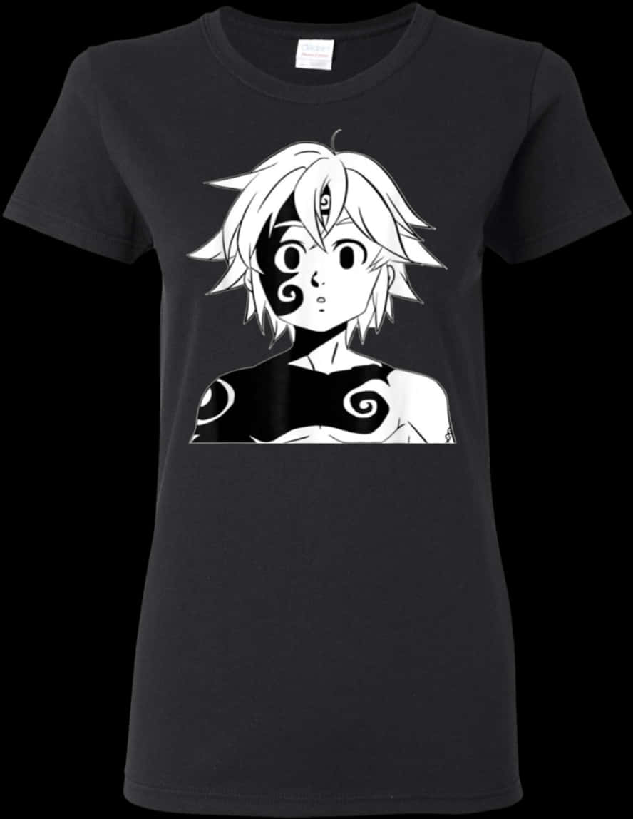 Meliodas Graphic T Shirt Design PNG