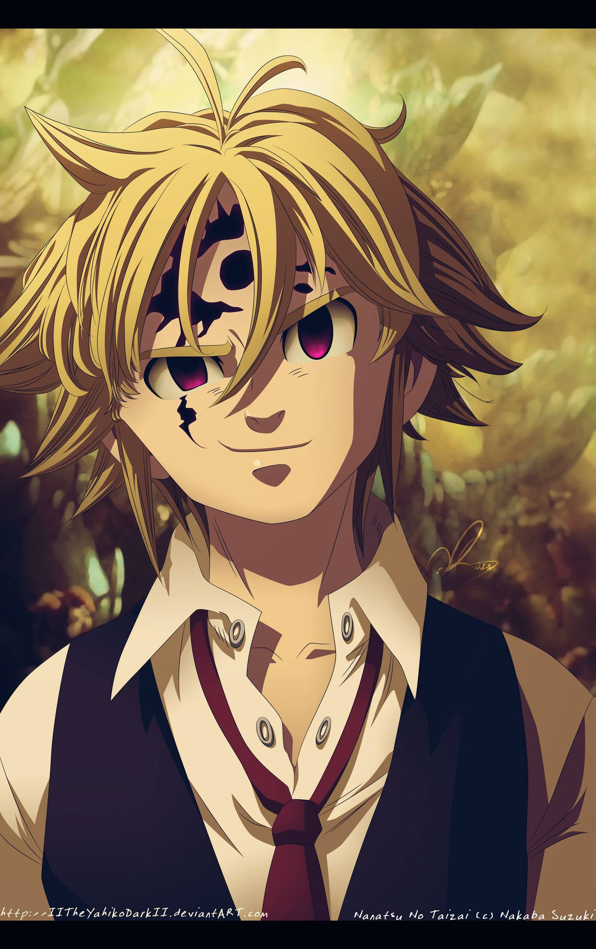 From the anime “The Seven Deadly Sins”, Meliodas is ready for battle with his classic style. Wallpaper