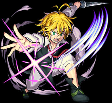 Meliodas_ Anime_ Character_ Action_ Pose PNG