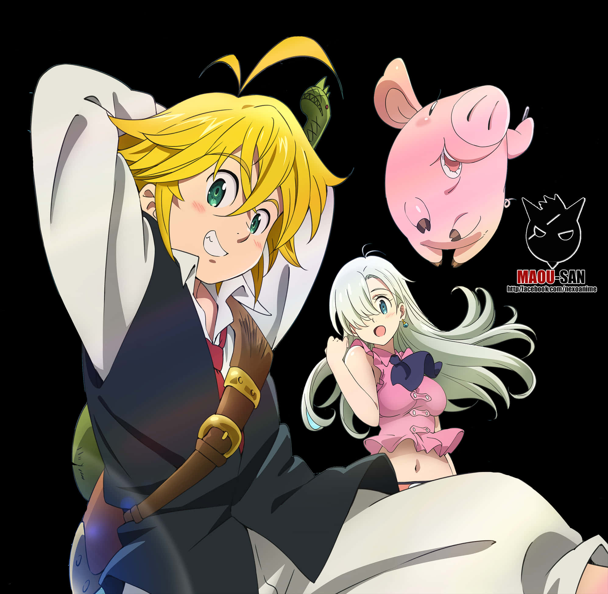 Meliodasand Friends_ Anime Characters PNG