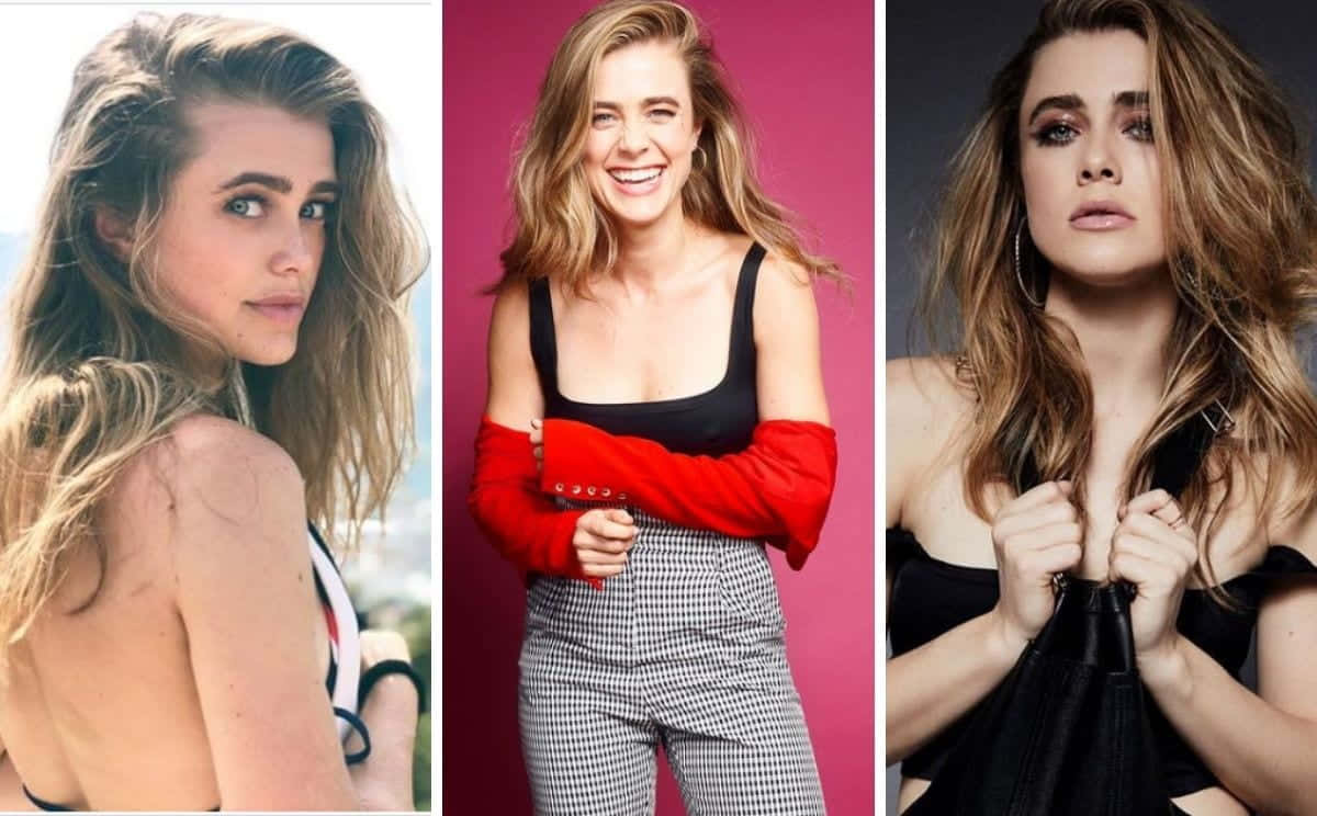 Melissa Roxburgh Three Poses Collage Wallpaper