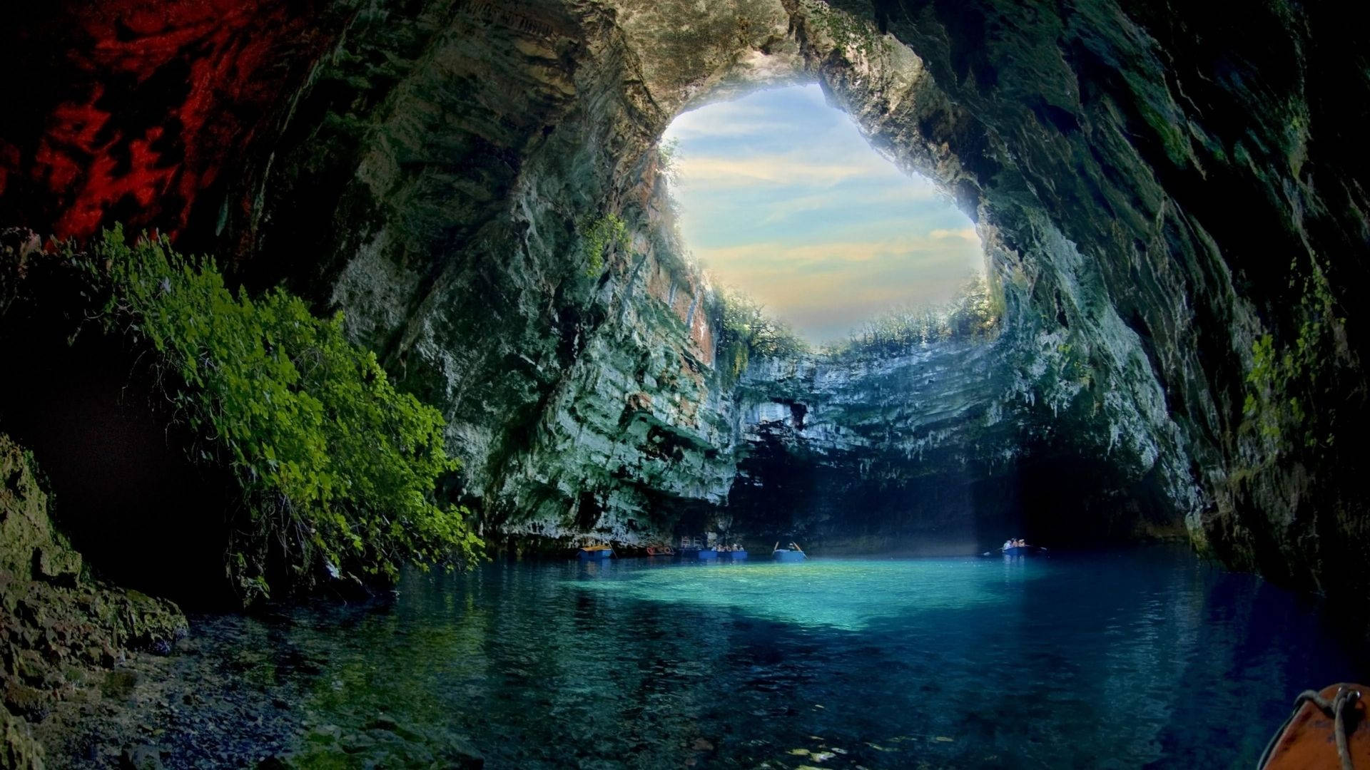 Melissani Cave With Cenote Wallpaper