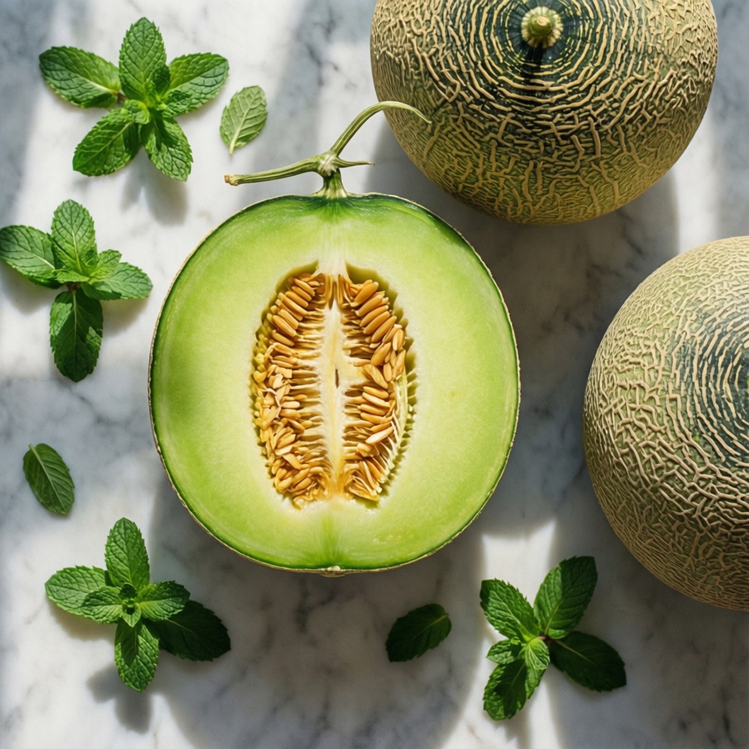 Melon Mint Flatlay Fondos de pantalla