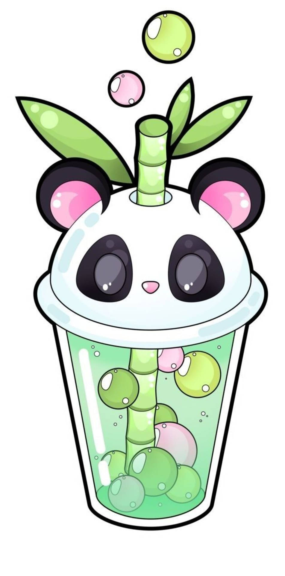Meloxi Panda Bubble Tea Wallpaper