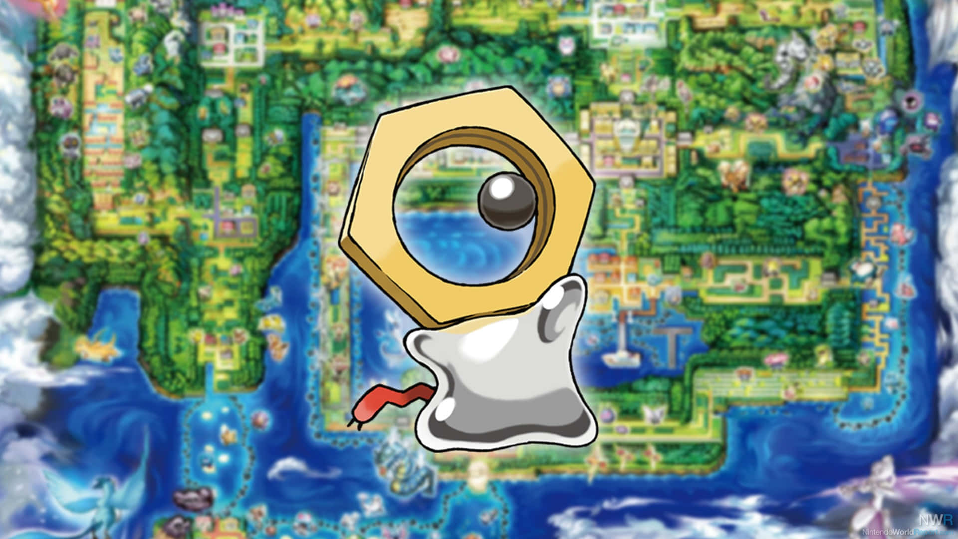 Meltan On Pokémon Let's Go Map Wallpaper